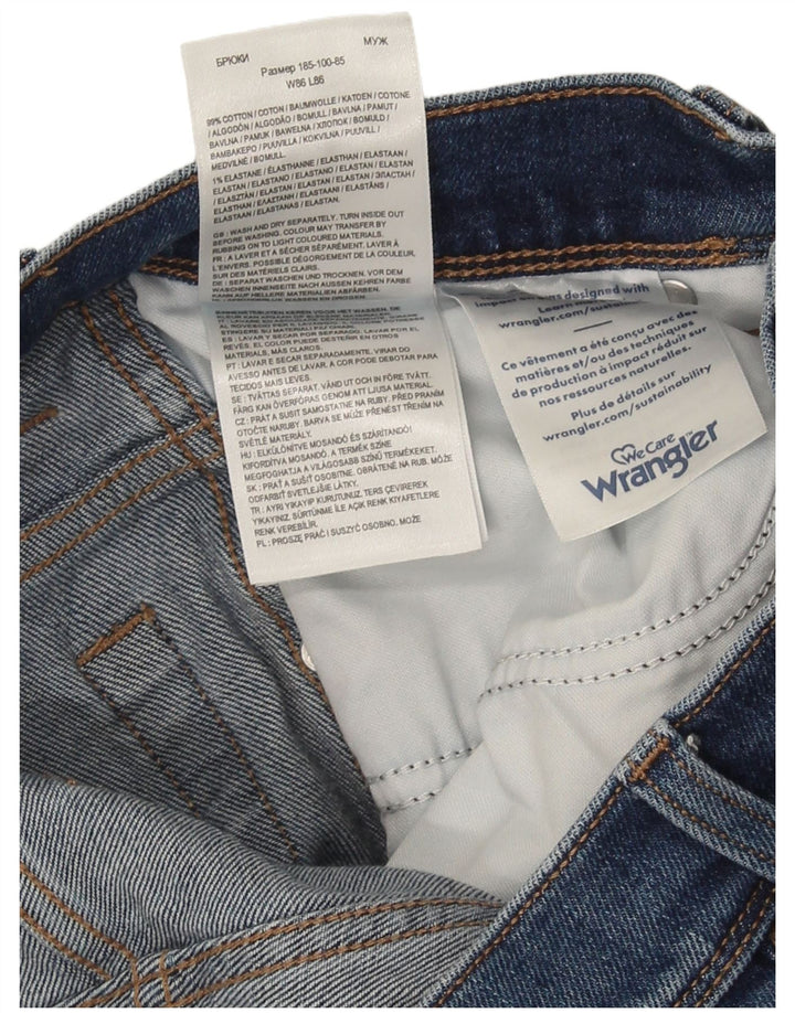 Wrangler Straight Jeans til mænd W34 L34 blå bomuld