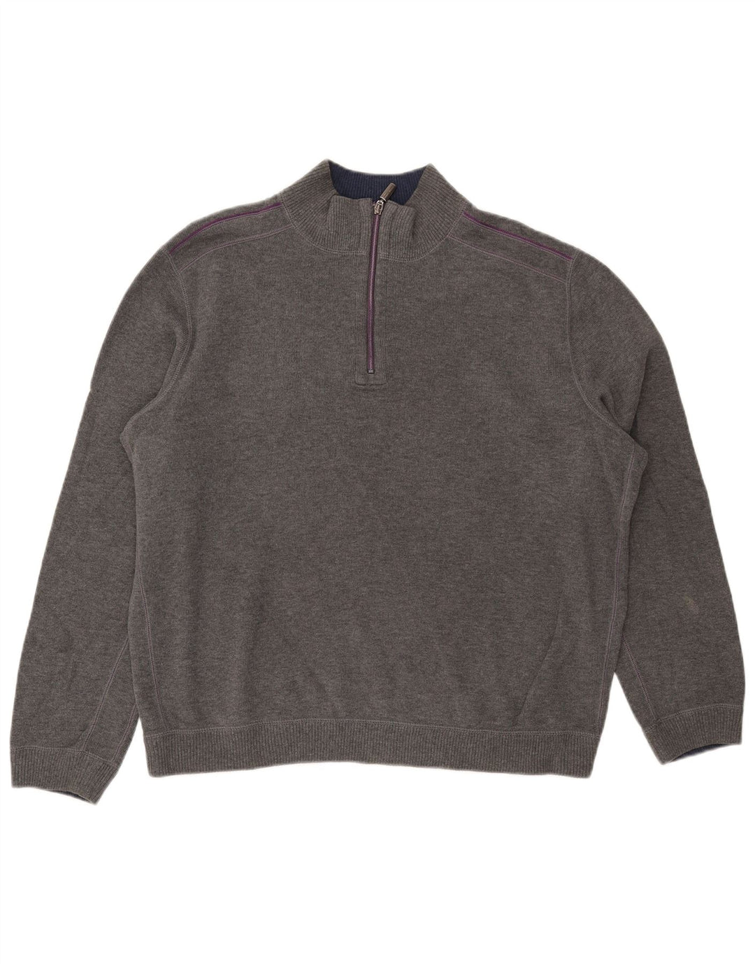 TOMMY BAHAMA sweater med lynlås til mænd XL Grå