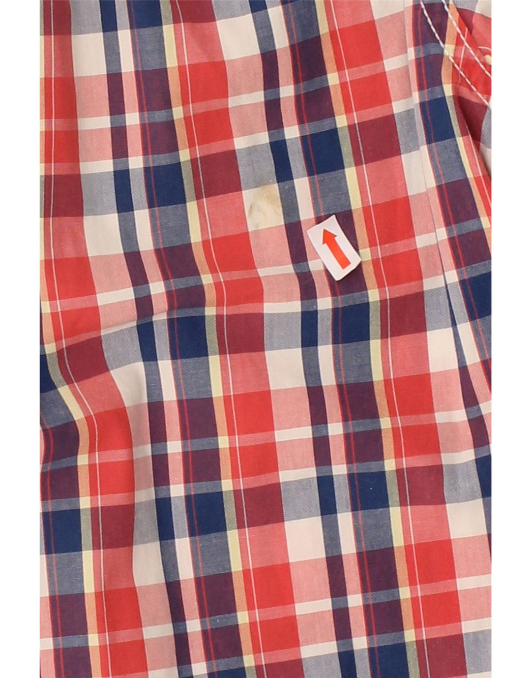 TOMMY HILFIGER Mens Custom Fit Short Sleeve Shirt Small Red Check Cotton Vintage Tommy Hilfiger and Second-Hand Tommy Hilfiger from Messina Hembry 