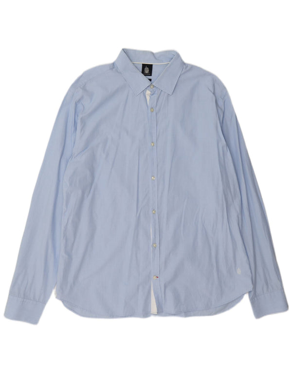 Marina Yachting Herre Slim Fit Skjorte Størrelse 45 XL Blå