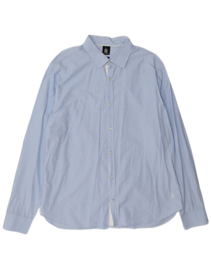 Marina Yachting Herre Slim Fit Skjorte Størrelse 45 XL Blå