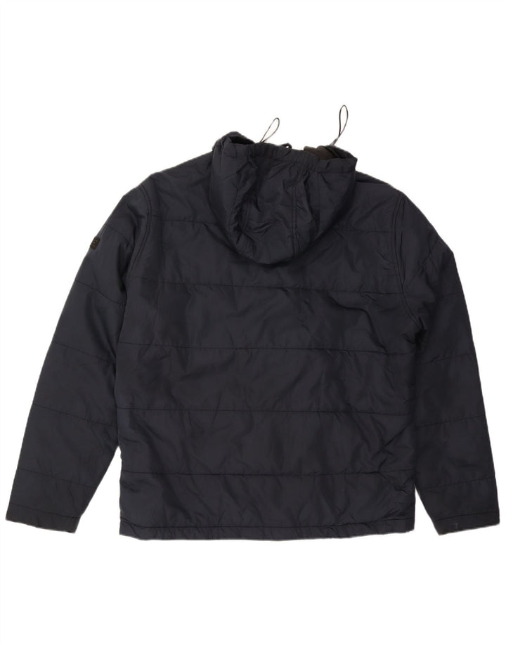 Jack & Jones Herre hættepolstret jakke UK 42 XL marineblå polyester