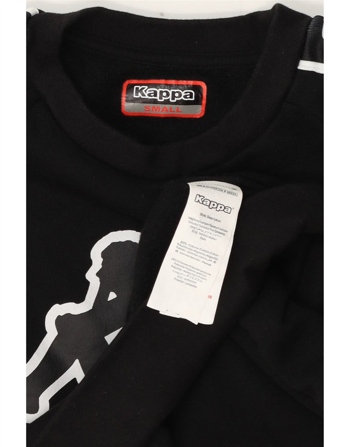 Kappa Herre Grafisk Sweatshirt Jumper Lille sort bomuld