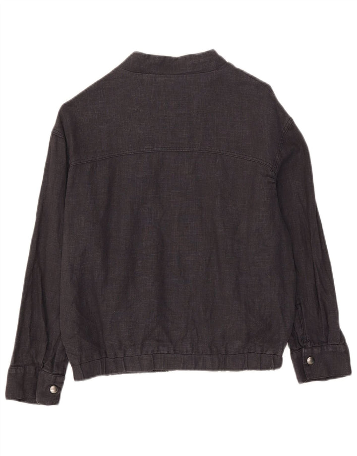 Zara Girls Utility Jacket 13-14 år Navy Blue Ramie