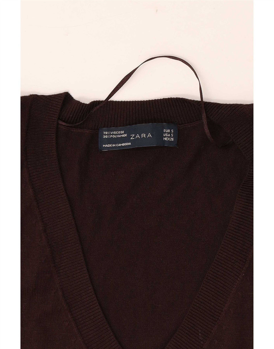 Zara Damevest Top UK 10 Small Brown Viscose