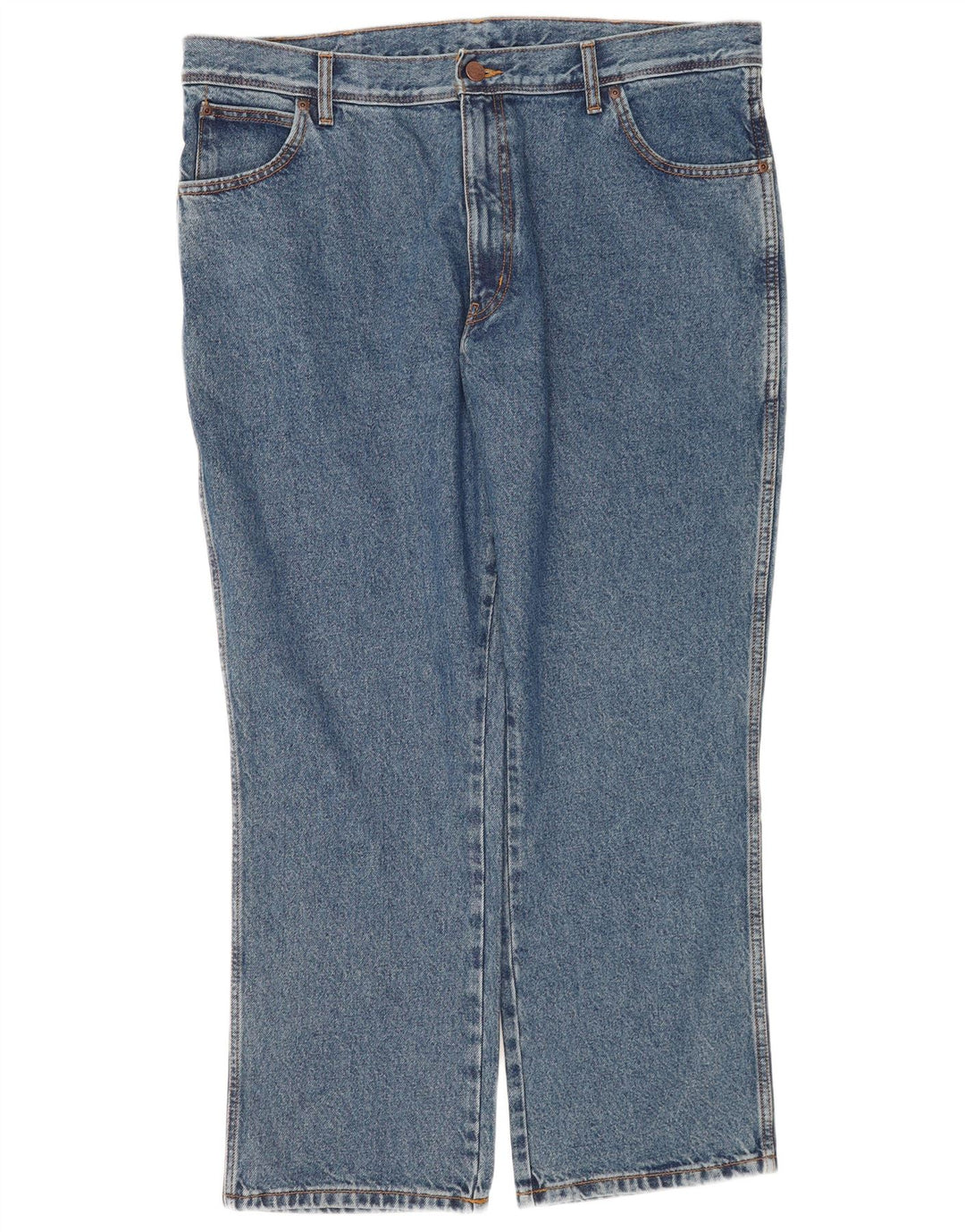 Wrangler Herre Regular Fit Straight Jeans W40 L30 Blå Bomuld