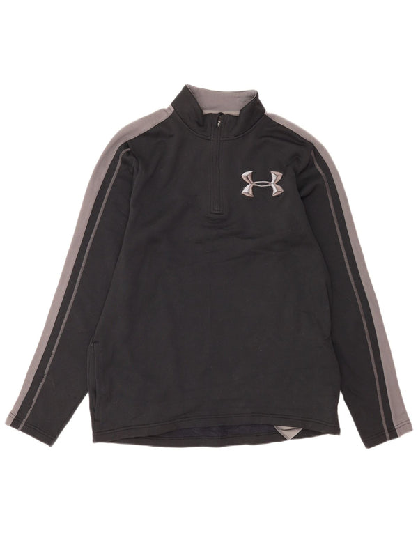 Under Armour Herre løs lynlås-sweatshirt Jumper Large Black Colourblock