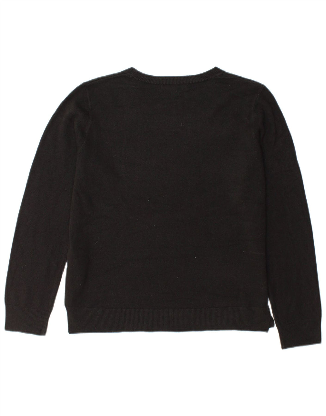 Marks & Spencer Dame sweater med rund hals DK 14 Medium Sort Akryl