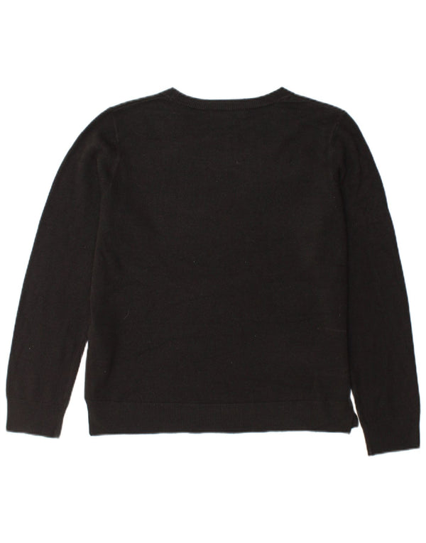 Marks & Spencer Dame sweater med rund hals DK 14 Medium Sort Akryl