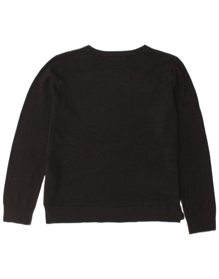 Marks & Spencer Dame sweater med rund hals DK 14 Medium Sort Akryl