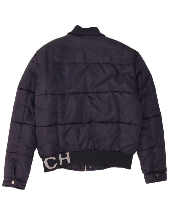 RICHMOND Herre grafisk polstret jakke UK 38 Mellem marineblå polyamid