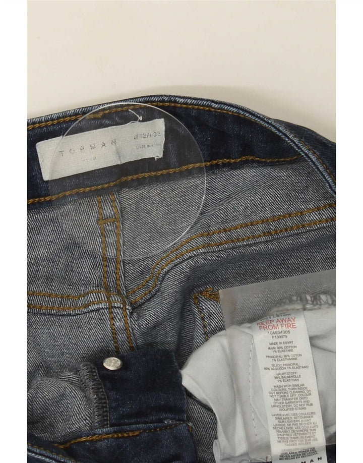 Topman Herre Slim Jeans W32 L32 Marineblå Bomuld