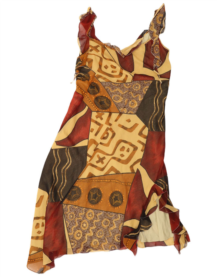 Rene Derhy Dame Asymmetrisk Kjole IT 48 XL Flerfarvet Patchwork