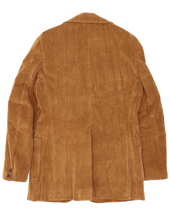 Vintage dame 2-knaps ruskindsblazerjakke EU 38 medium brun