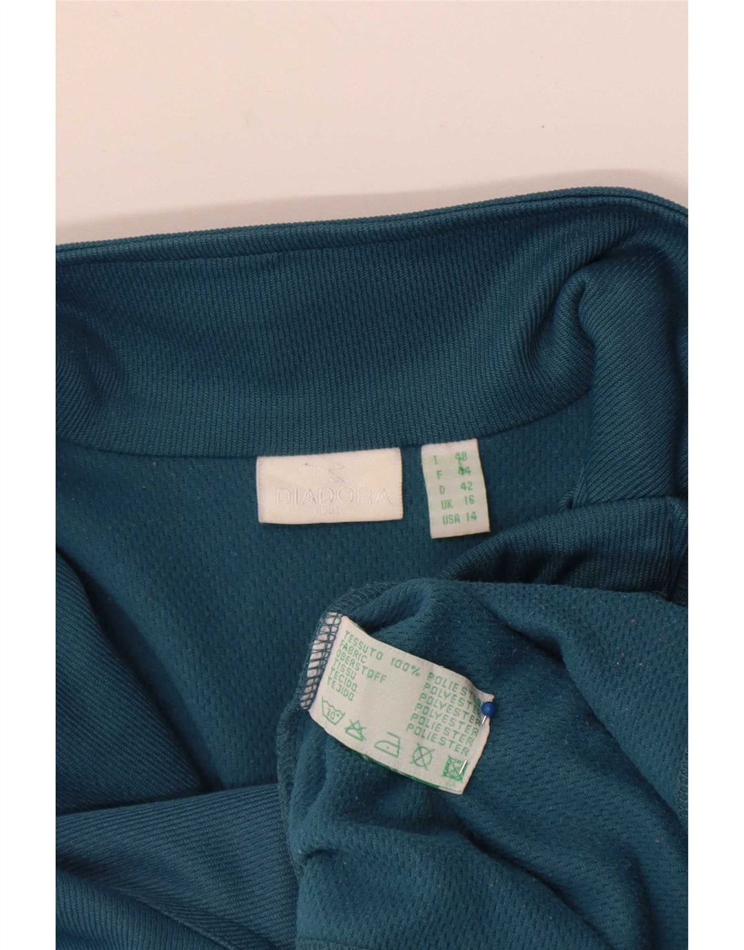 Diadora træningsdragt topjakke til kvinder UK 16 Stor blå polyester