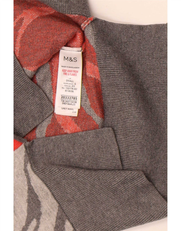 Marks & Spencer Dame Turtle Neck Sweater UK 8 Small Grey