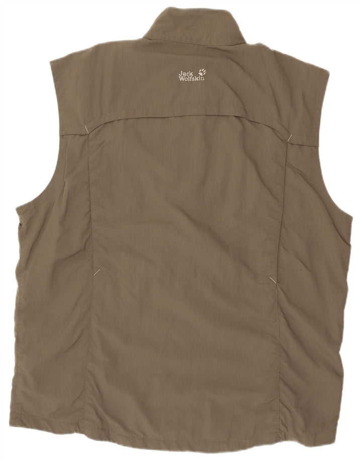 JACK WOLFSKIN Herre ærmeløs træningsdragt topjakke UK 46/48 2XL Grå