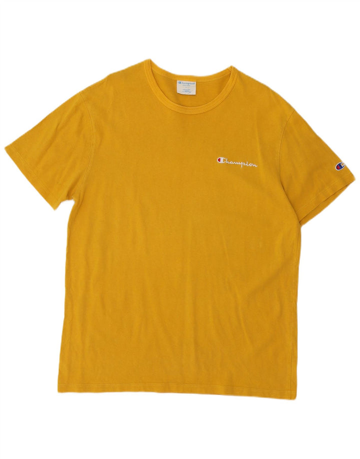Champion Heritage T-Shirt Top Stor Gul Bomuld