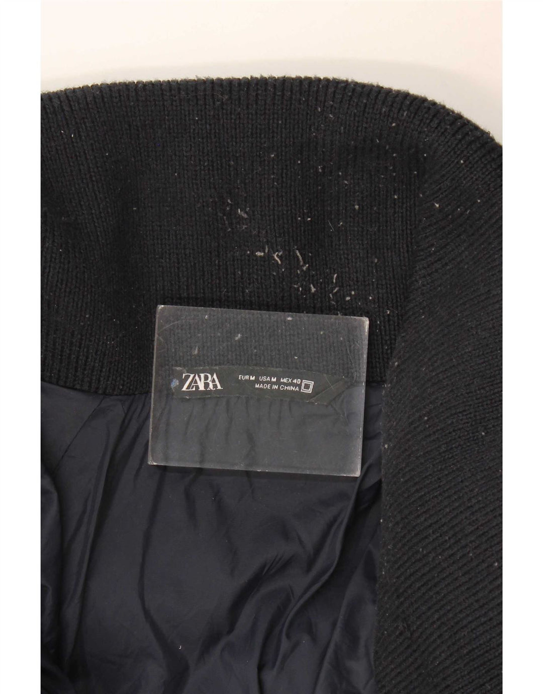 Zara Herre Loose Fit Polstret Jakke UK 38 Medium Navy Blue
