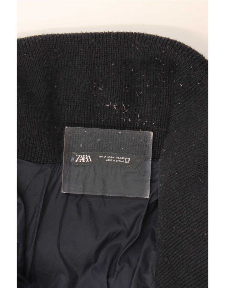 Zara Herre Loose Fit Polstret Jakke UK 38 Medium Navy Blue