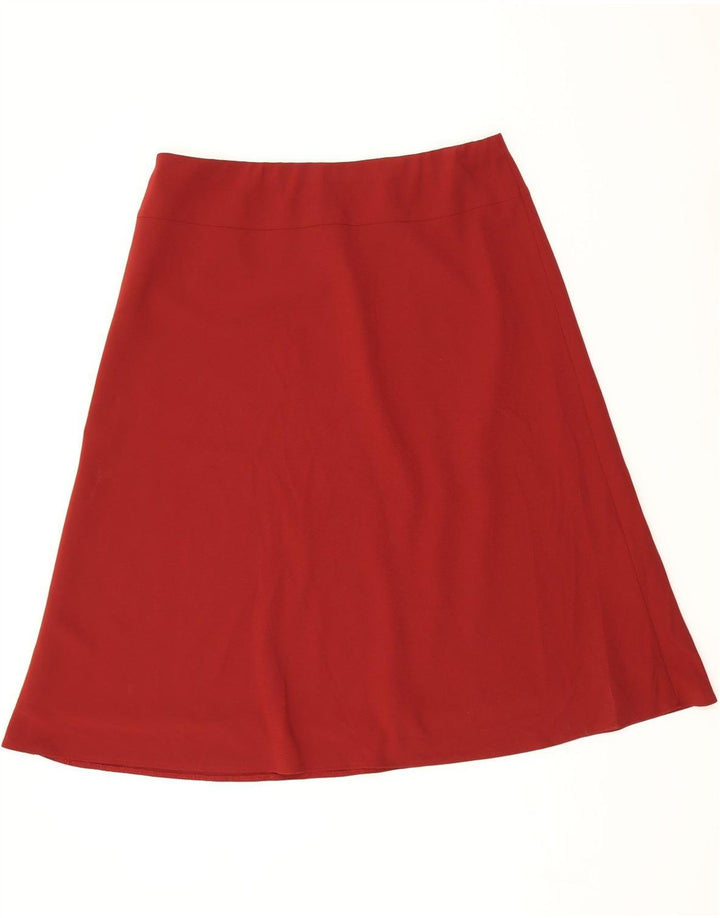 MARKS & SPENCER Womens A-Line Skirt UK 16 Large W34  Red Polyester Vintage Marks & Spencer and Second-Hand Marks & Spencer from Messina Hembry 