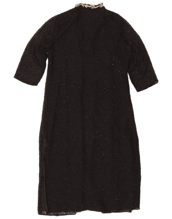 Jacques Vert Kvinde 3/4-ærmet cardigantop UK 12 Medium Sort