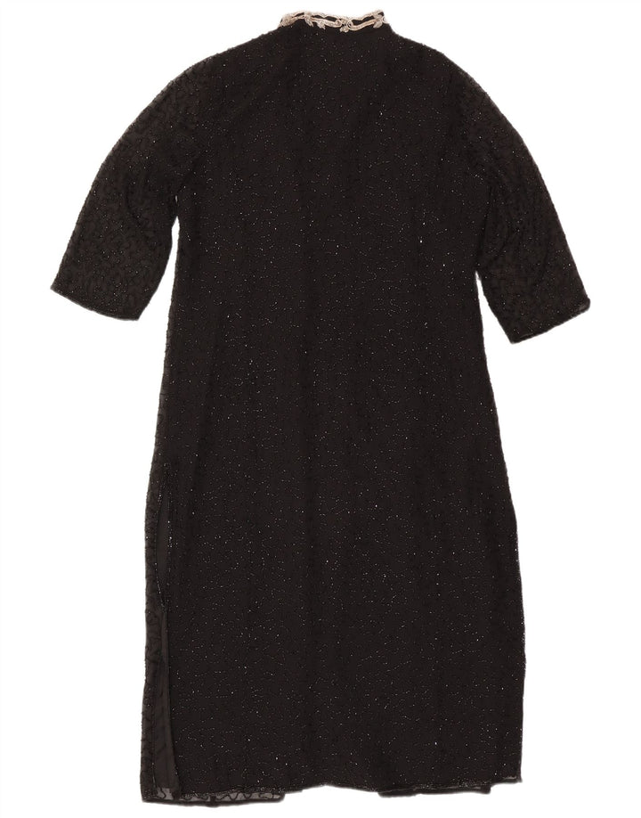 Jacques Vert Kvinde 3/4-ærmet cardigantop UK 12 Medium Sort