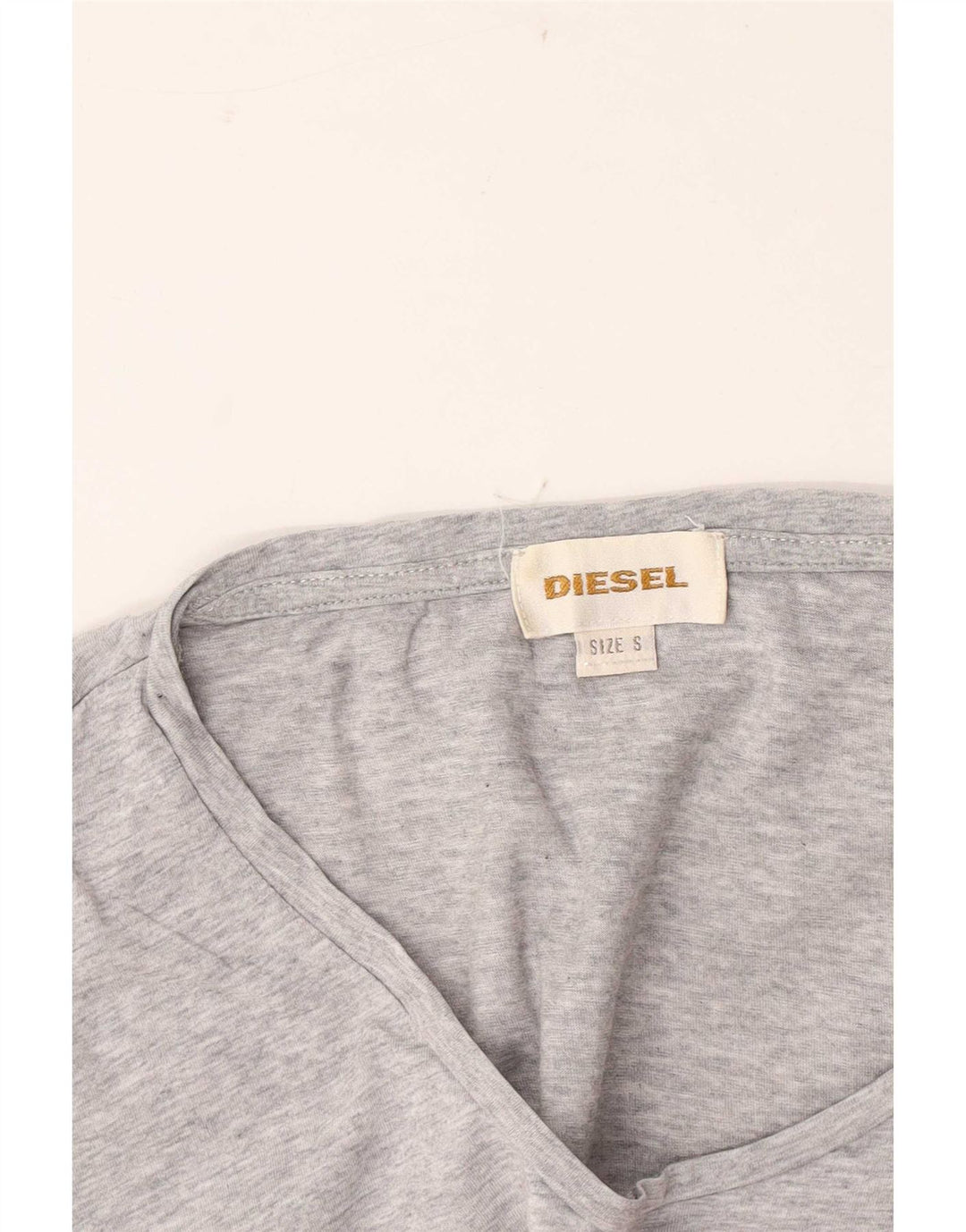 Diesel Dame Grafisk T-Shirt Top UK 10 Små Grå Flecked