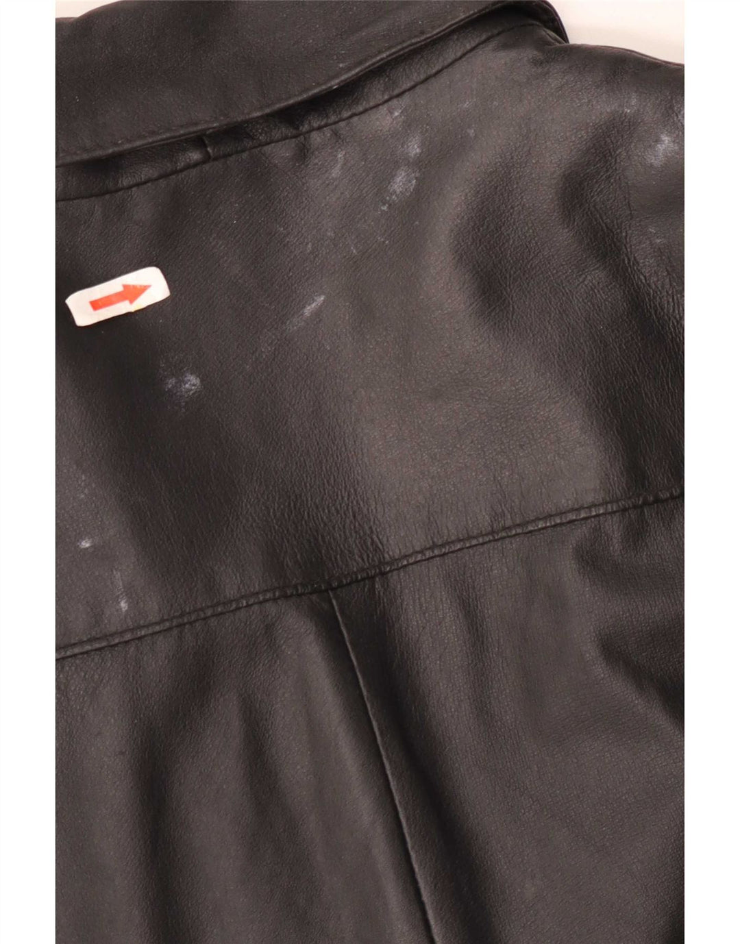 Yuppie Dame Oversized Læderfrakke EU 34 XS Sort