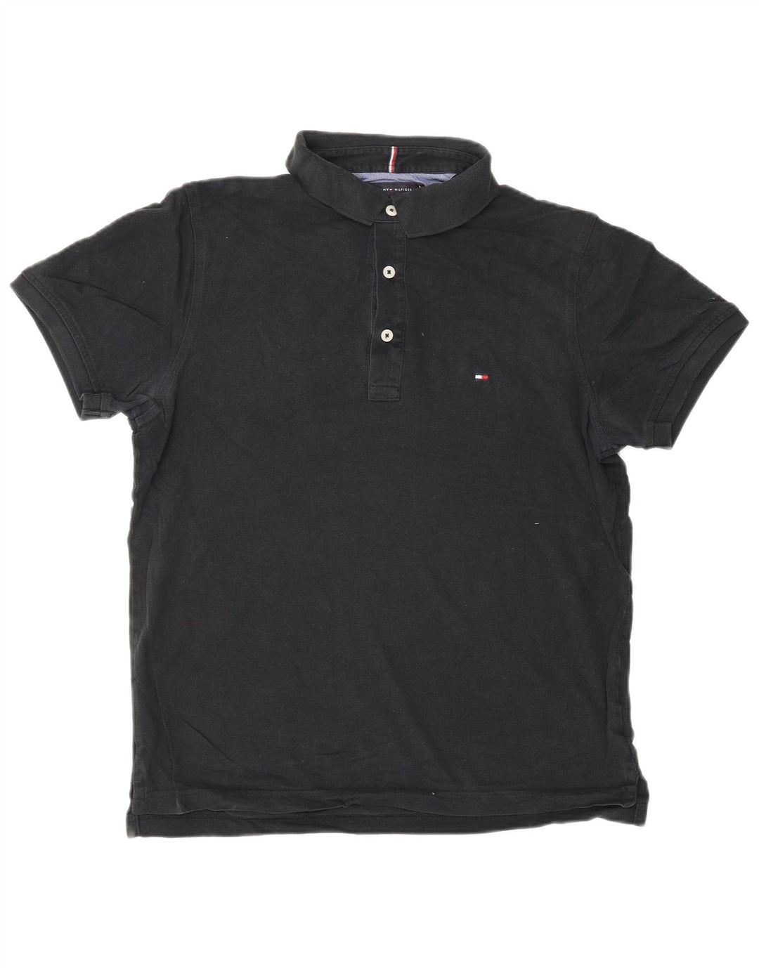 TOMMY HILFIGER Herre Slim Fit Polo Shirt Medium Sort Bomuld