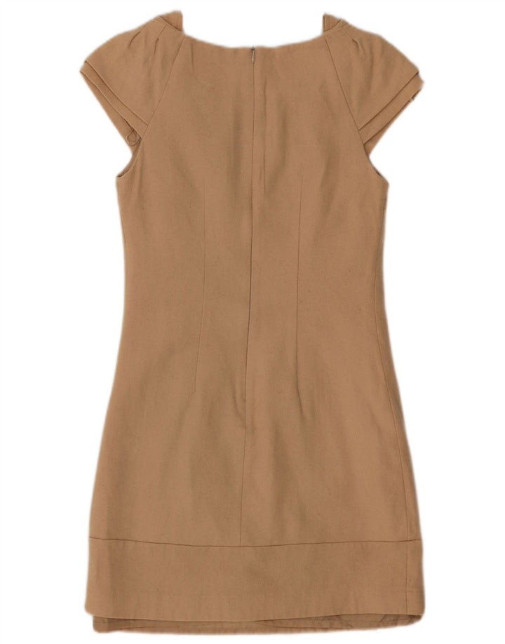 Oasis Womens Sheath Dress UK 8 Small Beige Uld