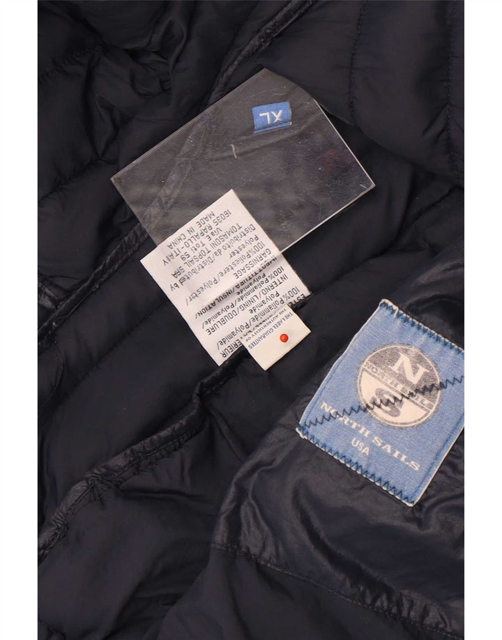 North Sails Dame Hætte Polstret Jakke UK 18 XL Navy Blue Polyamide