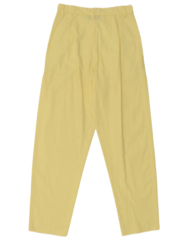 Stefanel Dame Højtalje Casual Bukser IT 42 Medium W25 L26 Gul