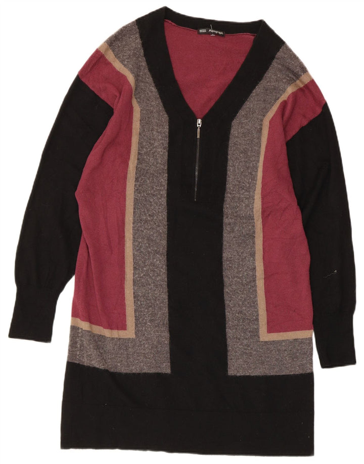 Marks & Spencer Dame Jumper Dress UK 14 Medium Black Colourblock