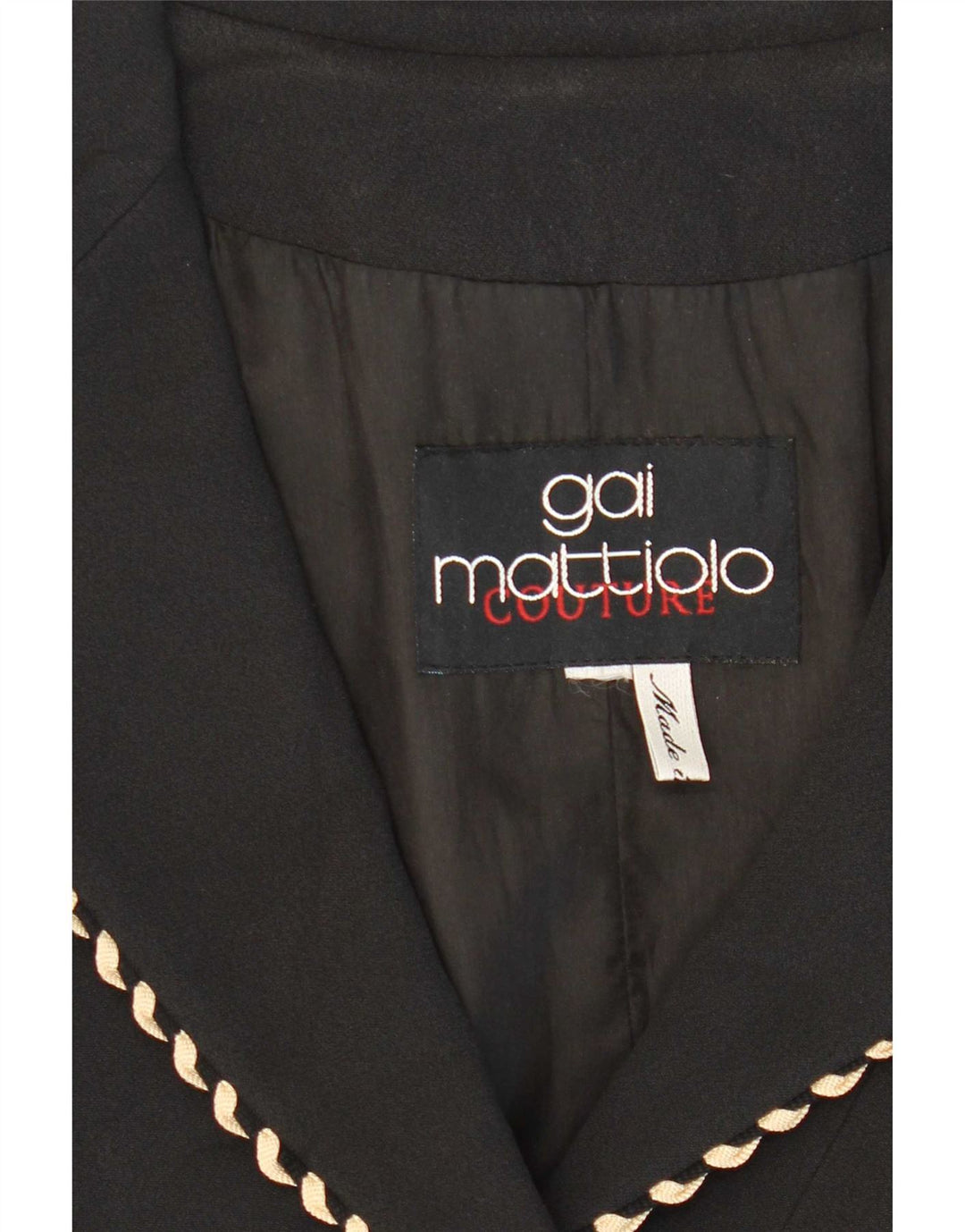 Gai Mattiolo Dame 3 Button Blazer Jacket UK 14 Medium Black Viscose