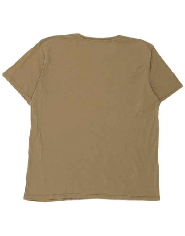Alpha Industries Herre grafisk T-shirt Top 4XL Khaki Bomuld