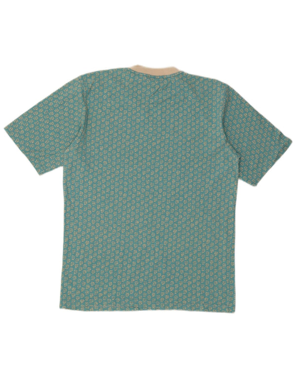 Conte of Florence Herre T-Shirt Top Large Blue Floral