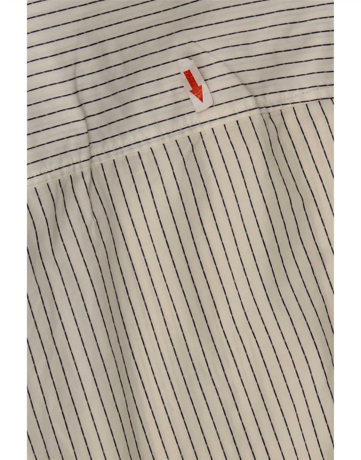 Hugo Boss Dame Slim Fit skjorte Medium White Pinstripe Bomuld