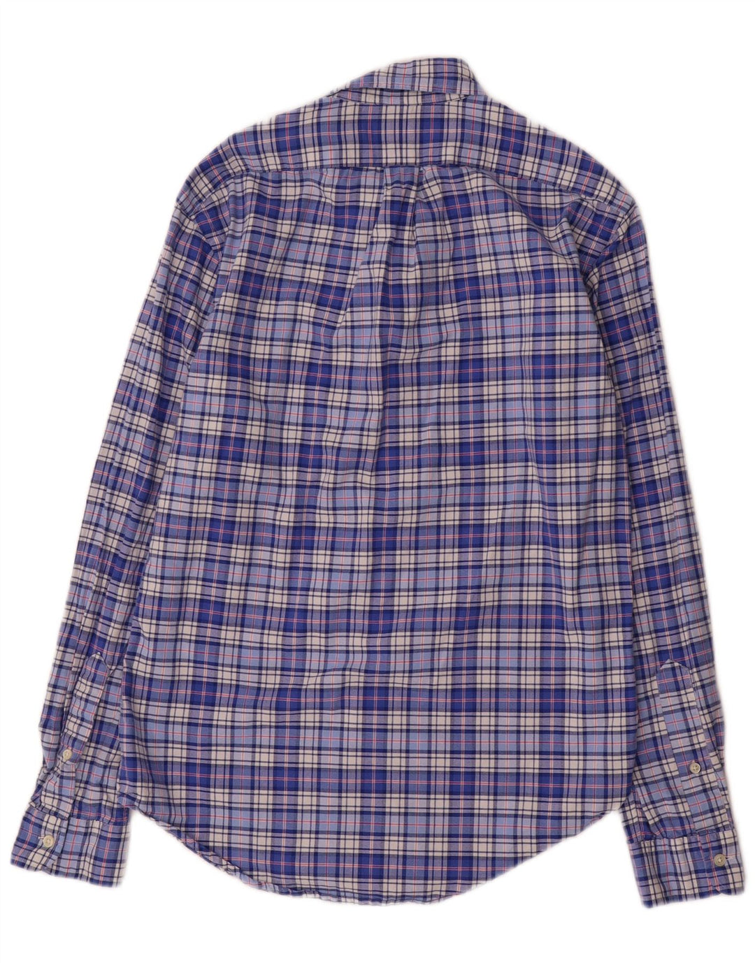 Ralph Lauren Herre Slim Fit skjorte Medium Blue Plaid Bomuld