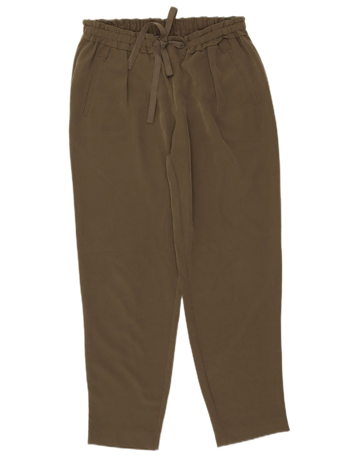 Zara Dame tilspidsede Casual Bukser Medium W28 L27 Khaki Polyester
