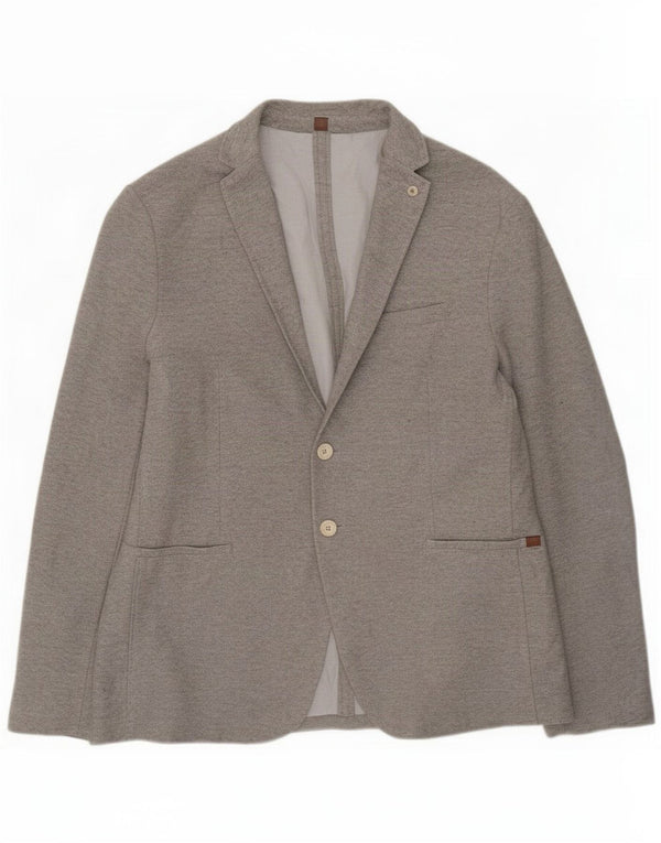 Zara Blazerjakke til mænd med 2 knapper EU 56 XL Grå Polyester