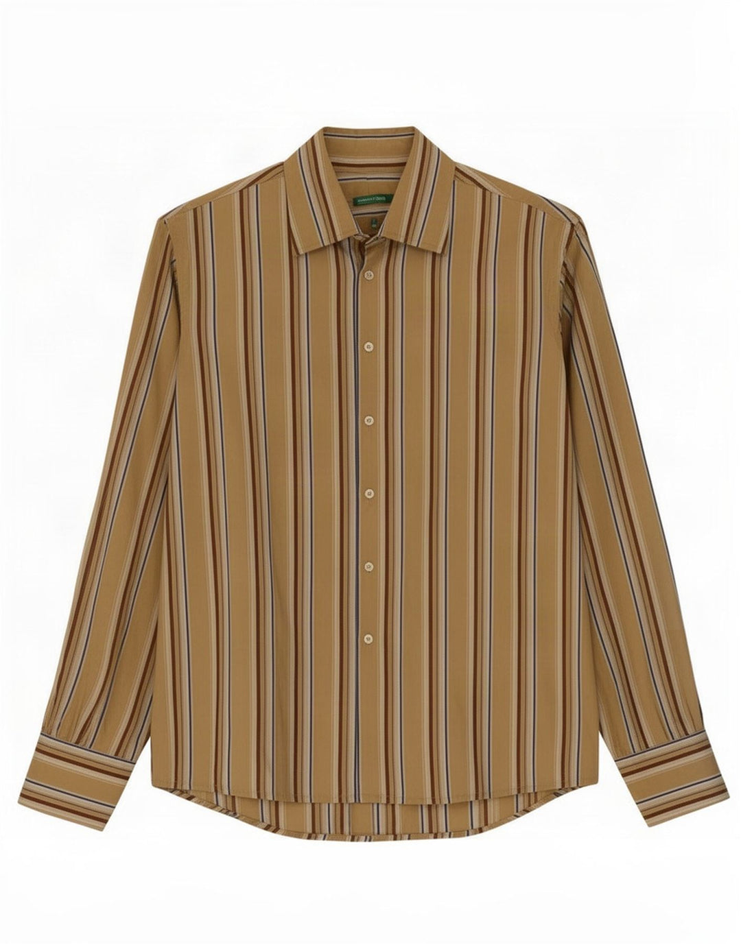 Benetton Herreskjorte Medium Beige Stribet