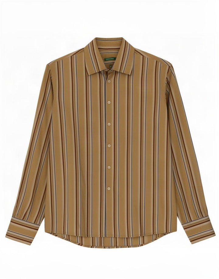 Benetton Herreskjorte Medium Beige Stribet
