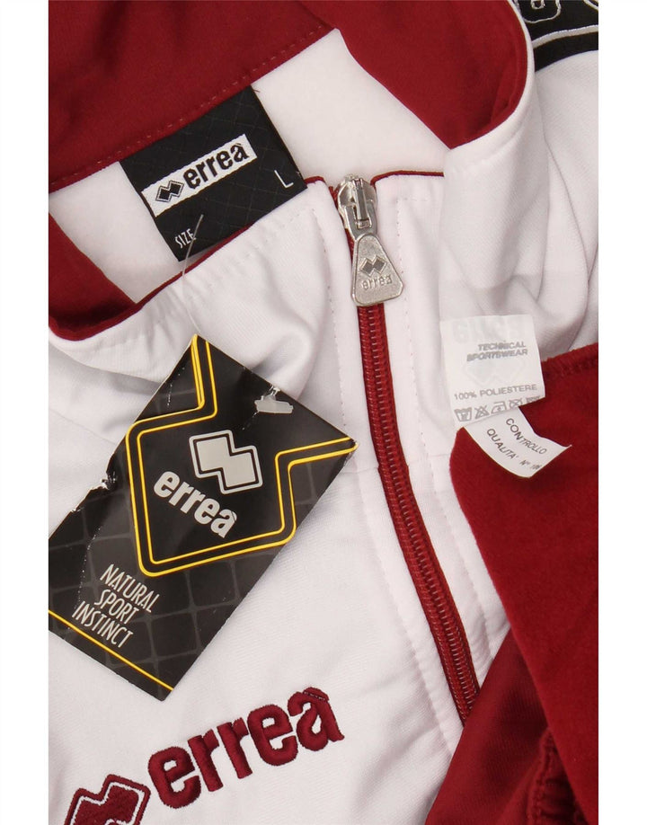Errea Herre grafisk træningsdragt Top jakke Large Burgundy Colourblock