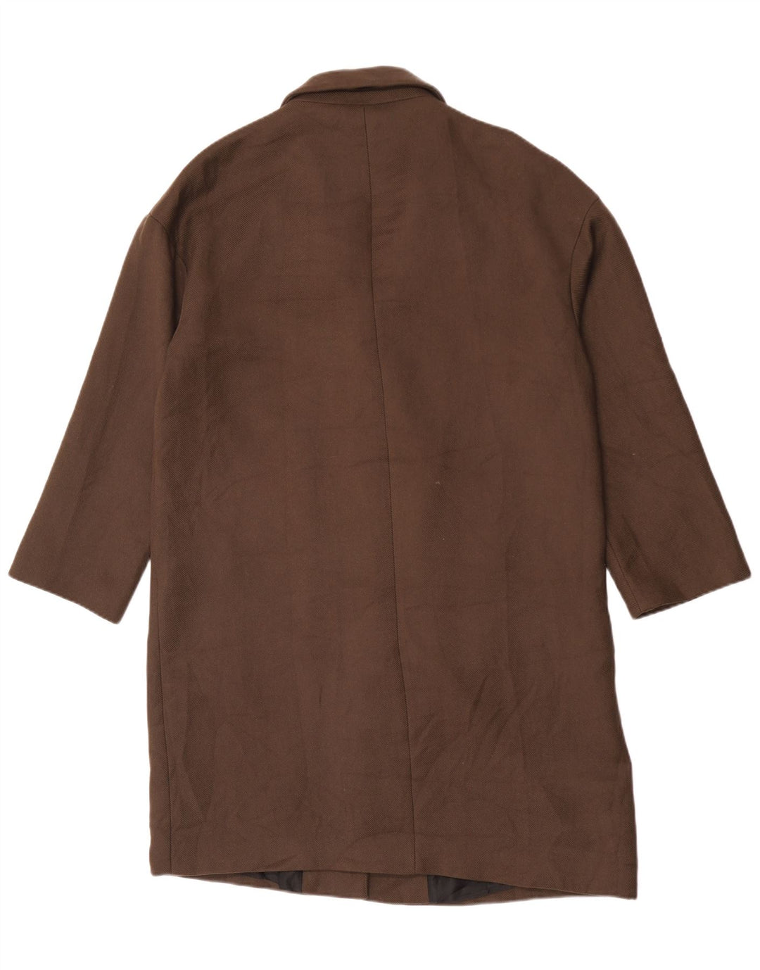 Zara Dame Oversized Overfrakke UK 14 Medium Brun Polyester