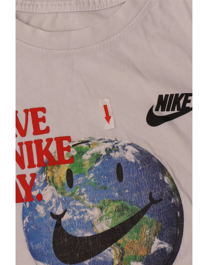 Nike Boys Grafisk T-Shirt Top 13-14 år XL Hvid