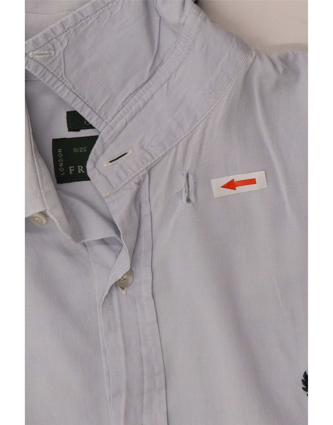 Fred Perry Herre Slim Fit Shirt Small Blue
