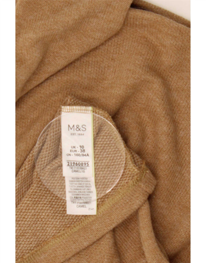 Marks & Spencer Dametop Langærmet UK 10 Small Beige Polyester