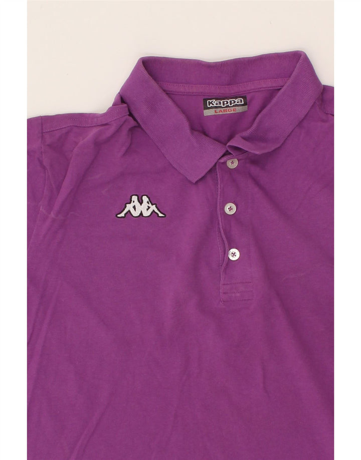 KAPPA Mens Polo Shirt Large Purple Cotton Vintage Kappa and Second-Hand Kappa from Messina Hembry 