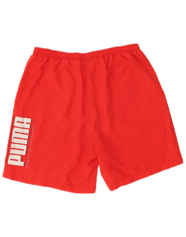 Puma Herre grafiske sportsshorts store røde polyester